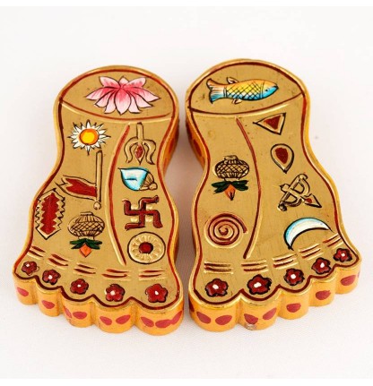 Lakshmi Religious Footprint  (Wooden, Plated)